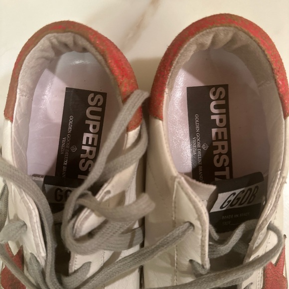 Golden Goose Superstar red star sneakers size 8 - Picture 4 of 8